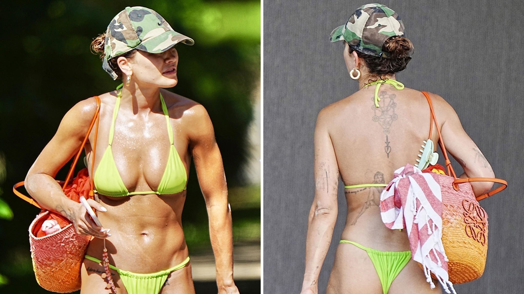 Rita Ora Shows Off Body in Skimpy Green Bikini on Vacation in Australia