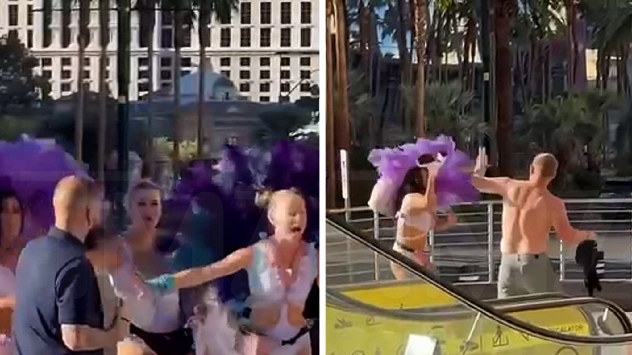 Las Vegas Showgirls Brawl on Strip in Wild Video