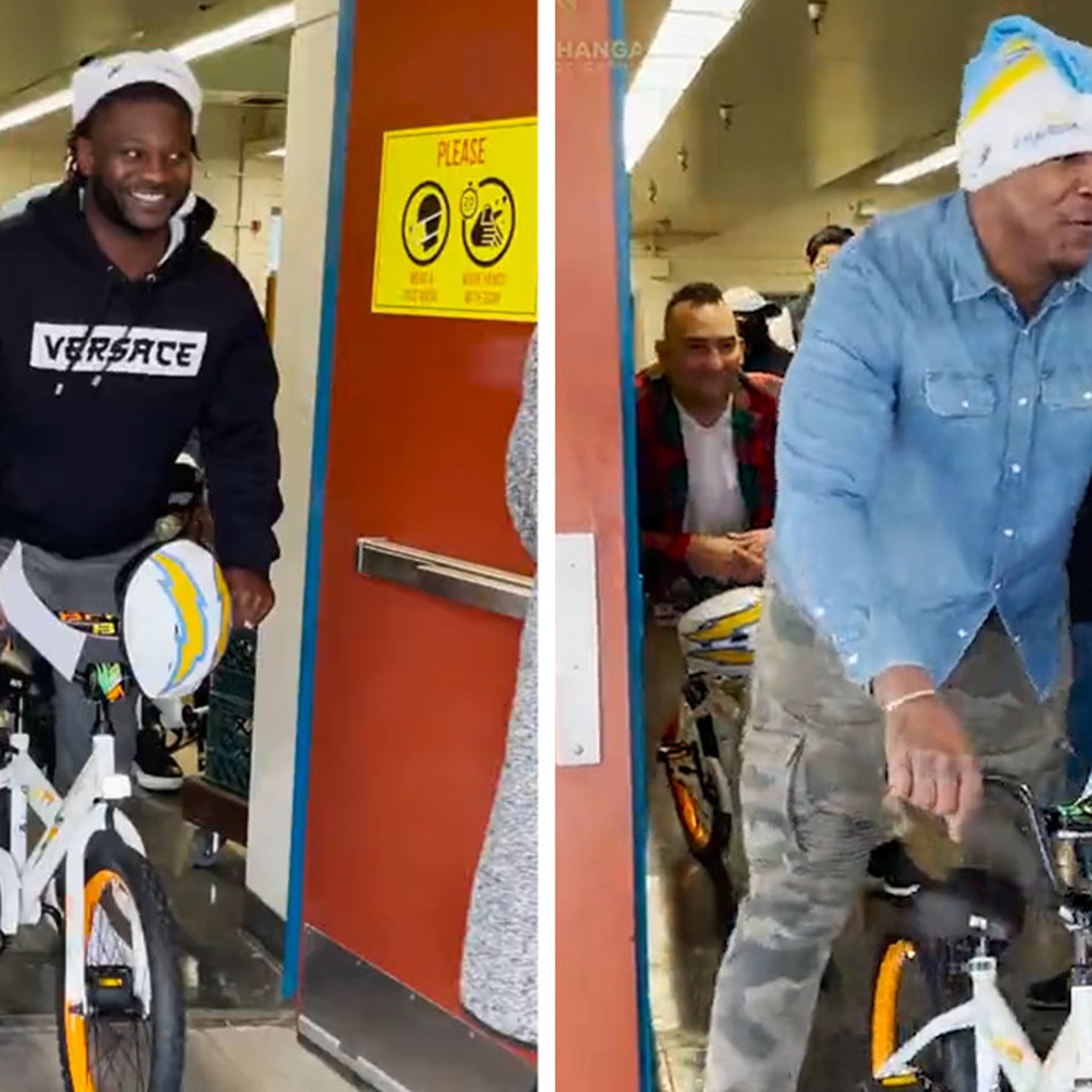 LaDainian Tomlinson And Antonio Gates Gift Bikes To Over 150 Kids