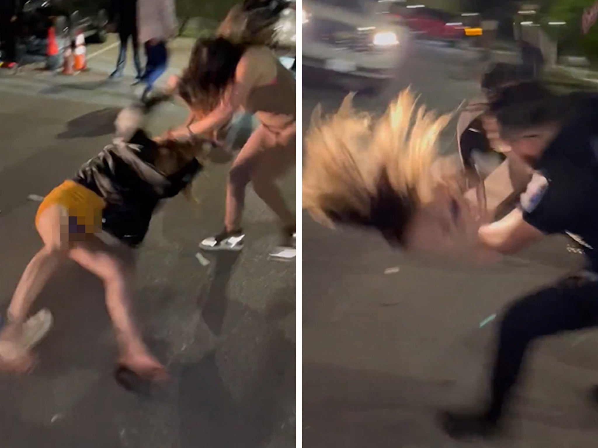 Wild Video Shows WWE-Style Rumble Outside Texas Club