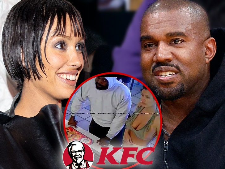 Bianca Censori Wears Tiny Bra For KFC Fast-Food Run With Kanye West