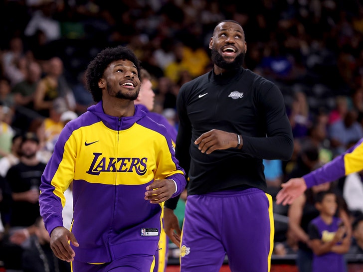 LeBron James, Bronny Play Together For First Time In Lakers’ Preseason Game