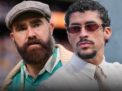bad bunny and jason kelce getty 1