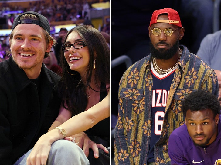 Celebs at Lakers v Timberwolves