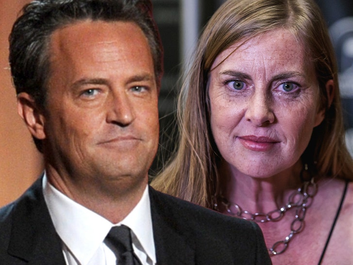 main Matthew perry and Caitlin Morrison getty