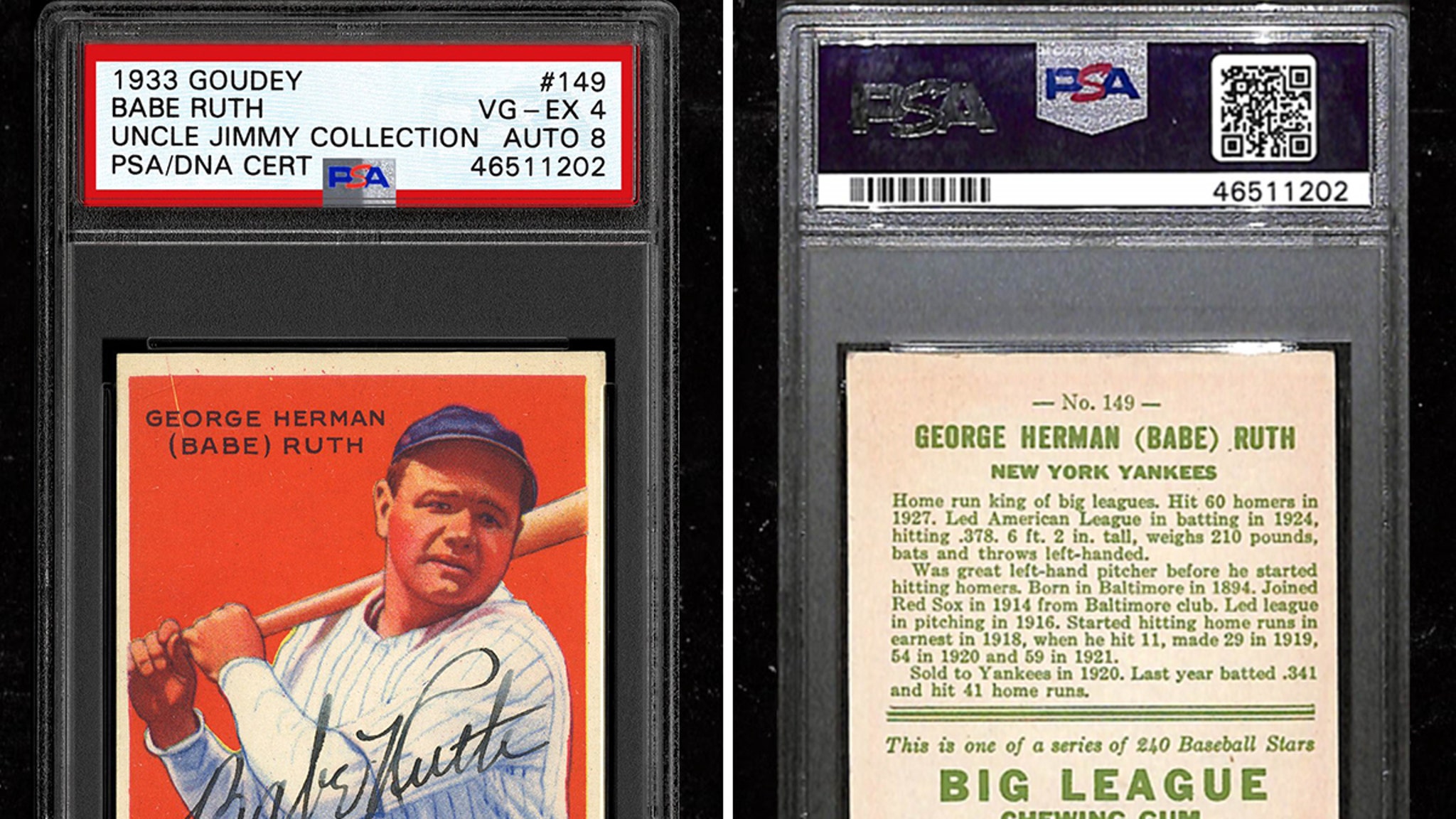 A 1933 Babe Ruth Baseball Card Could Sell for More Than $5.2 Million – Robb  Report