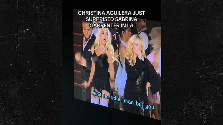 Sabrina Carpenter Performs with Christina Aguilera at L.A. Concert