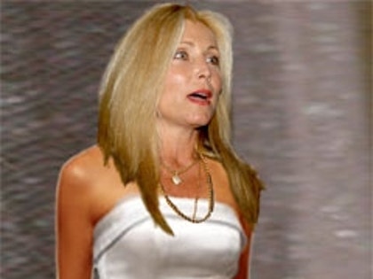 Composite of Pam Bach in wedding dress