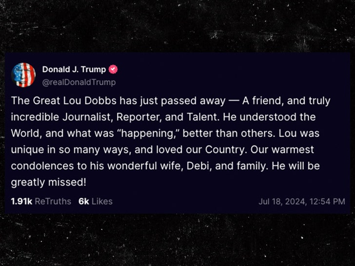 donald trump Lou Dobbs tweet