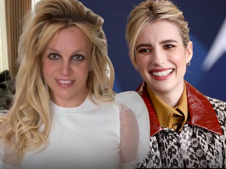 BRITNEY SPEARS’ FILM BIOPIC EMMA ROBERTS CHANNELS BRIT BEST!!!