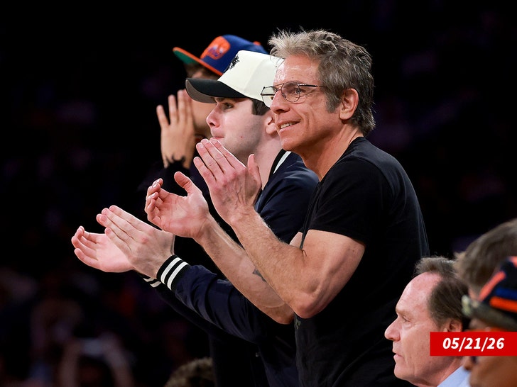 ben stiller at knicks game getty 2