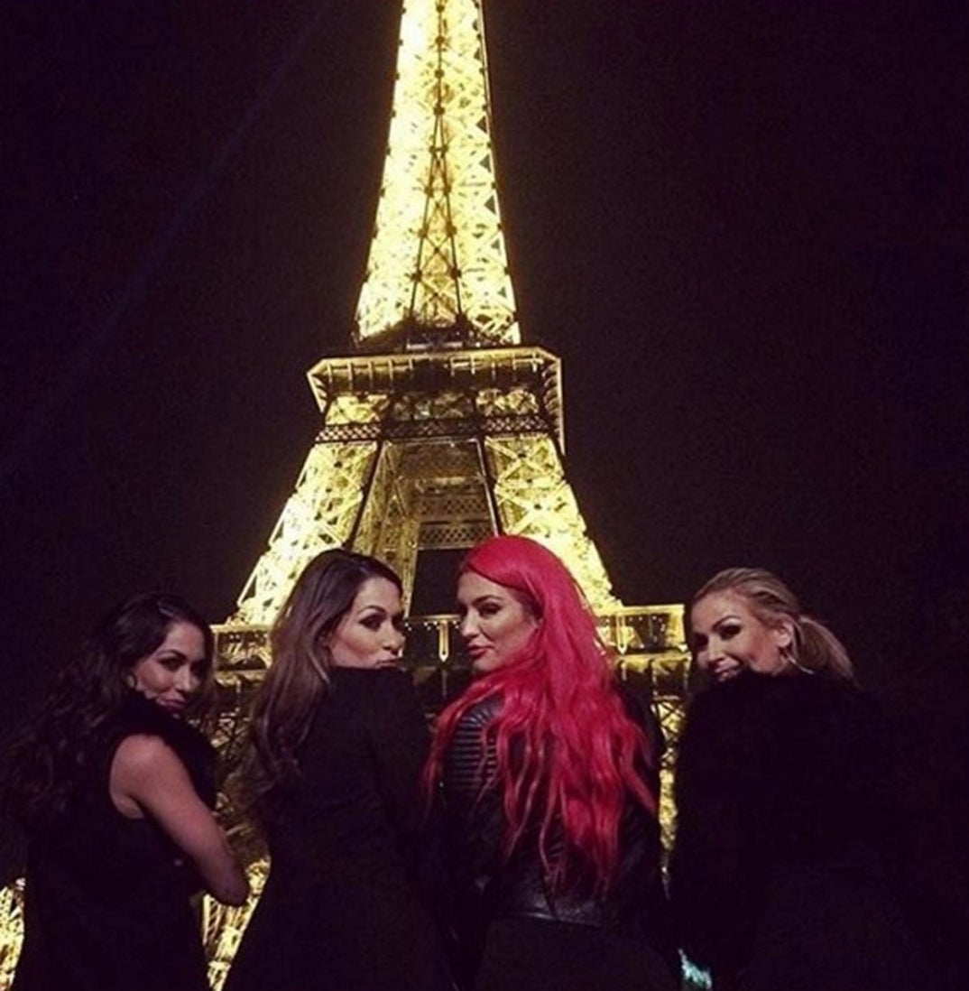 Brie Bella, Nikki Bella, Eva Marie and Natalya!