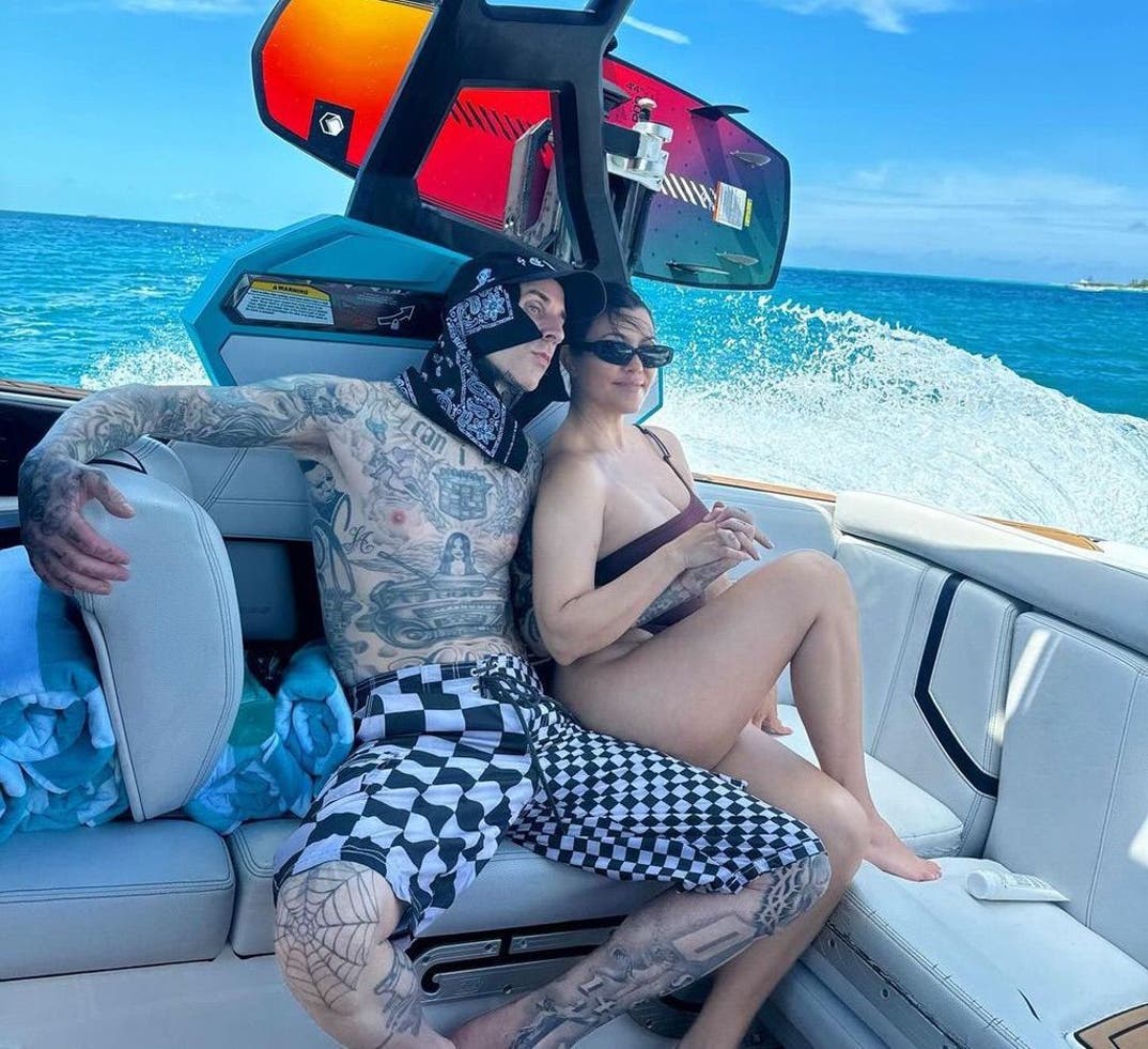 Travis Barker and Kourtney Kardashian