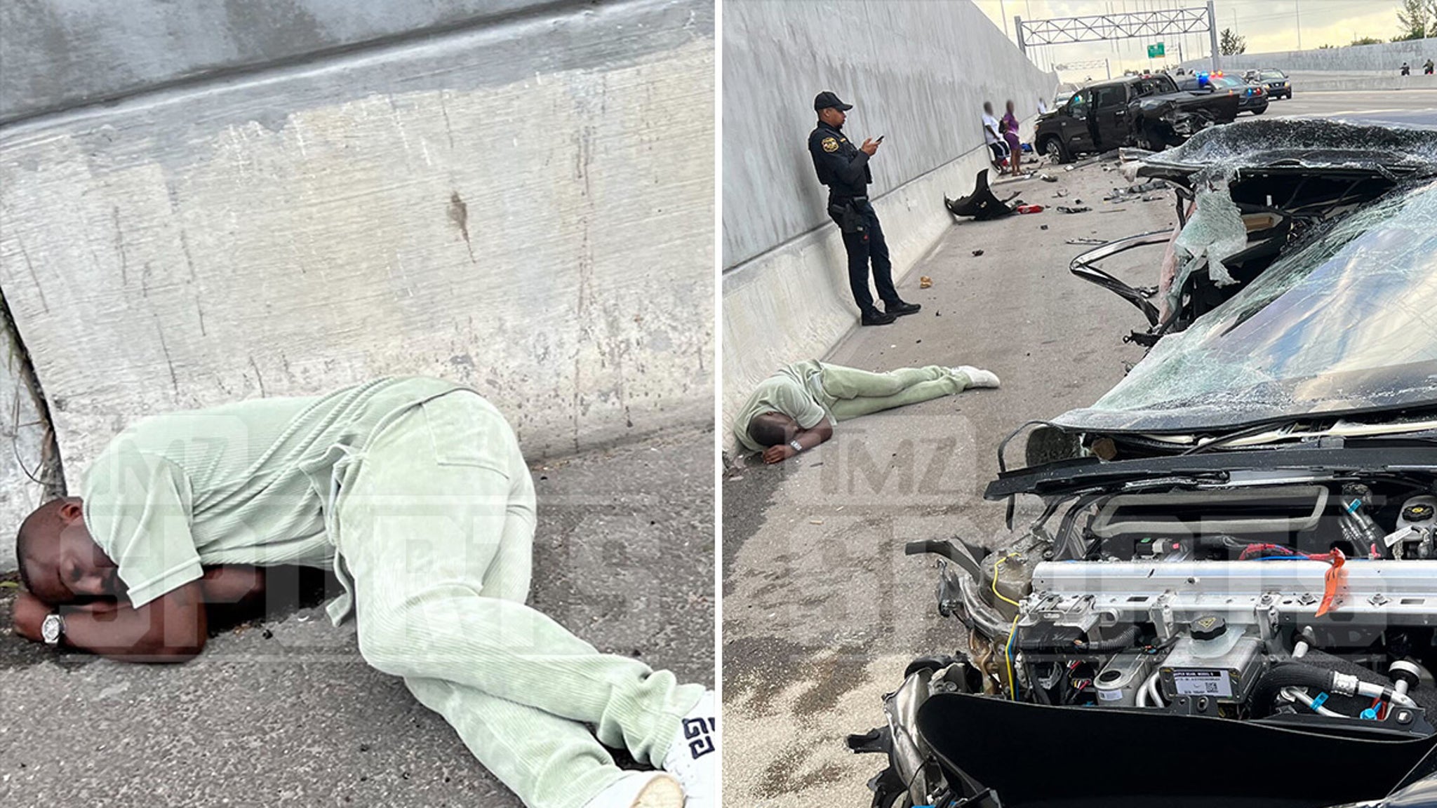 Vontae Davis Crash Scene Photos Show Ex-NFL Star Asleep Near Wrecked Cars thumbnail