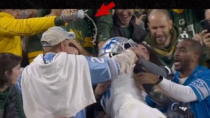 Packers Fan Dumps Beer All Over Amon-Ra St. Brown During TD Celebration