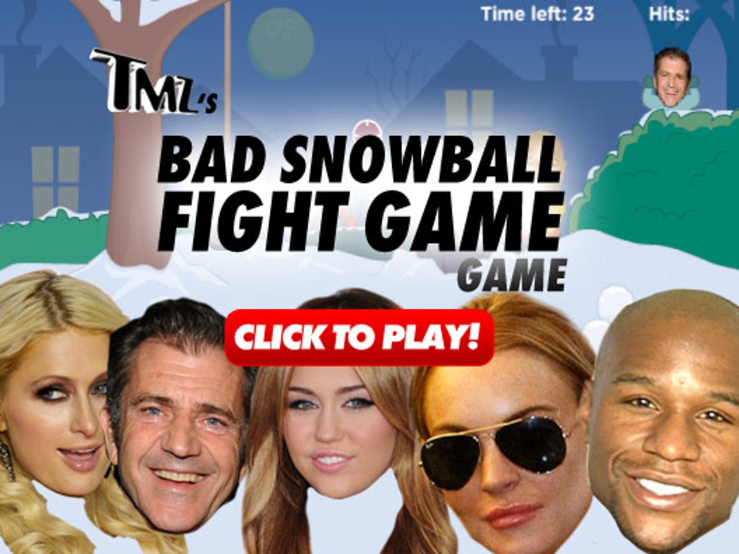 Celebrity Snowball Fight!!!!!!