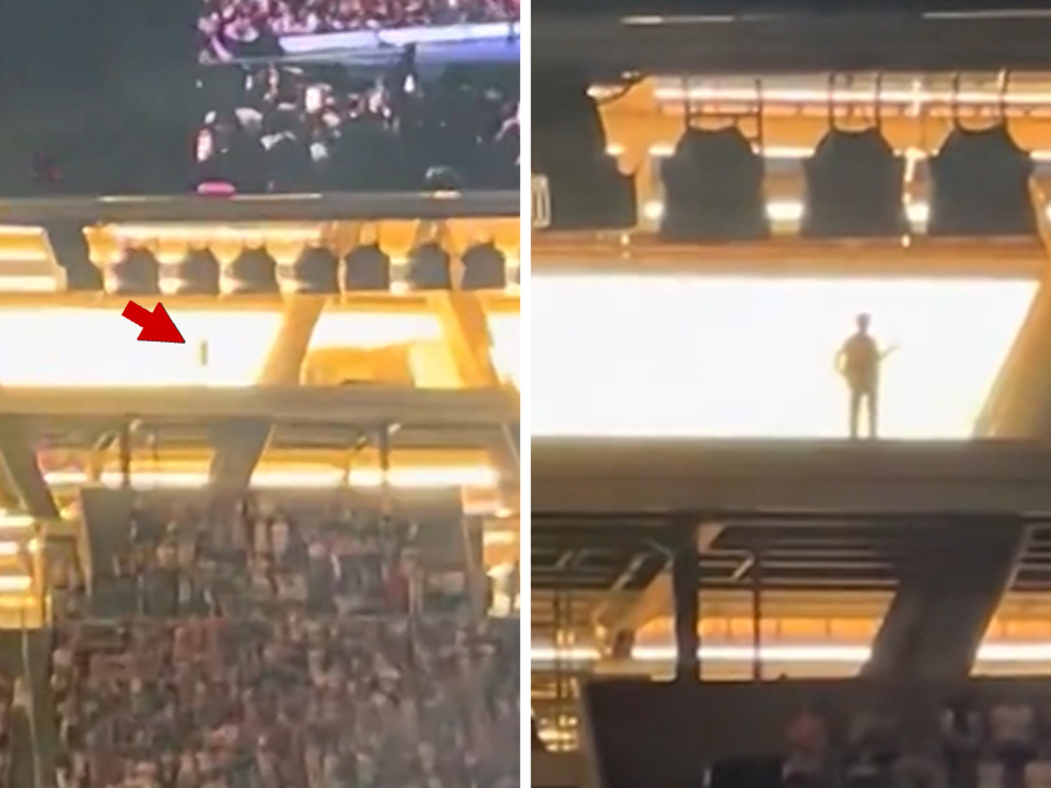 Taylor Swift's Concert Crashed By Mysterious Shadowy Figure Watching from  Above