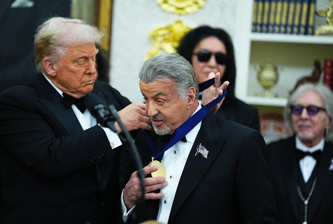 Donald Trump and Sylvester Stallone