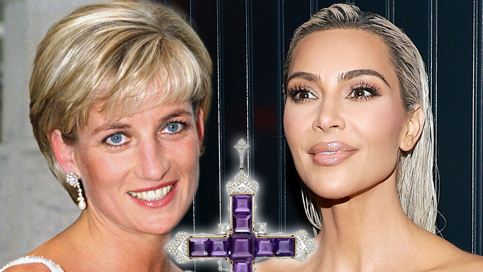 Kim Kardashian compra el collar cruzado de diamantes de la princesa Diana