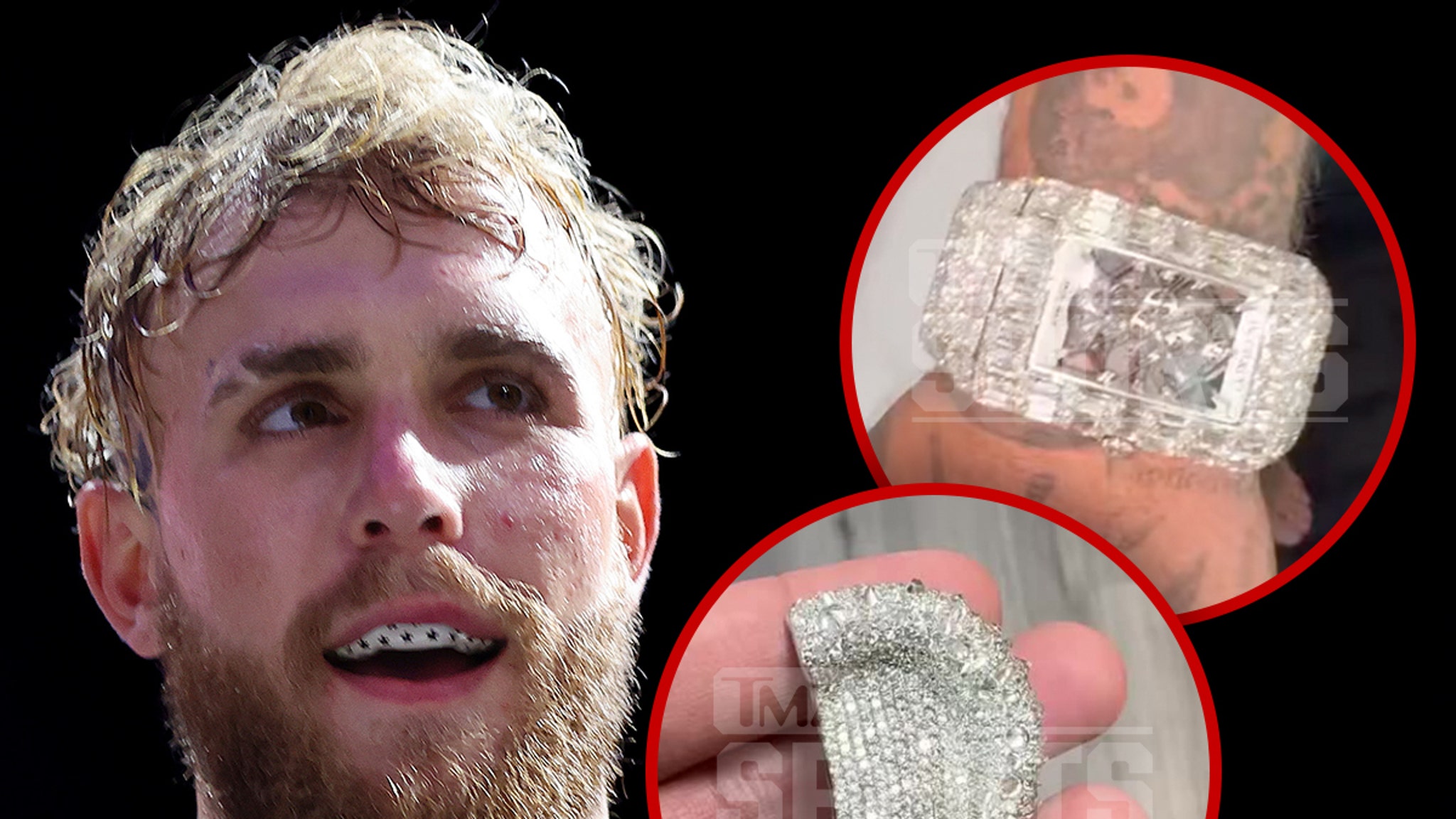 Jake Paul Cops  Million Watch, Diamond Ear Covers Ahead of Mike Tyson Fight