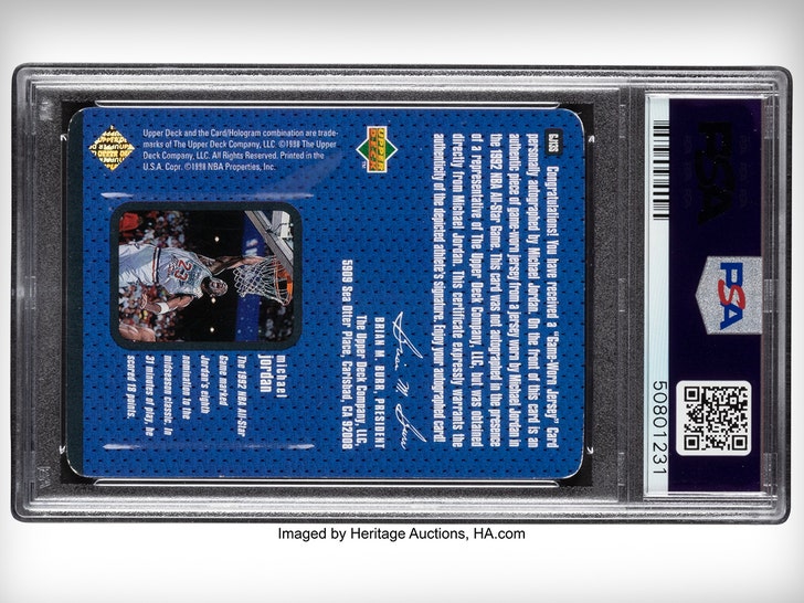 Rare Michael Jordan autographed game jersey patch trading card sells for  $840,000