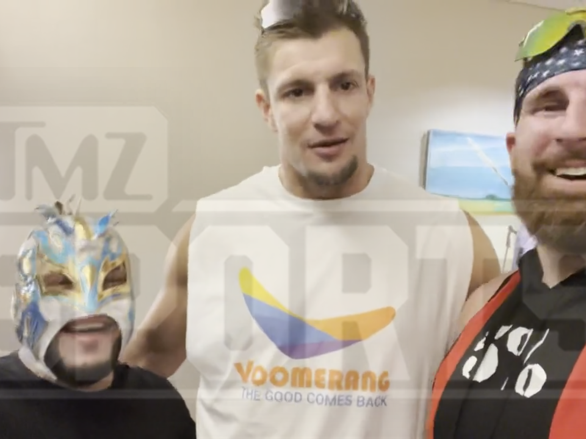 Rob Gronkowski Brings the Beach to the Desert at Super Bowl - The  Knockturnal