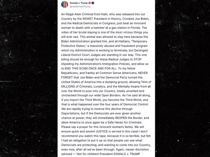 donald trump truth social post