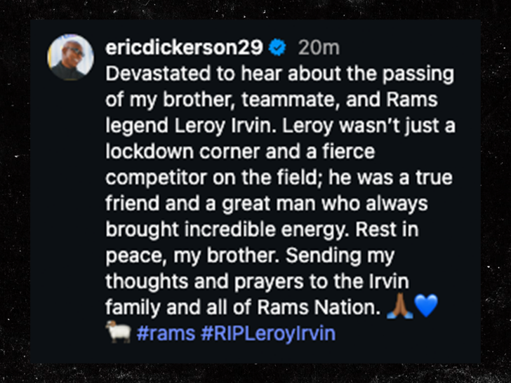sub leroy irvin eric dickerson insta