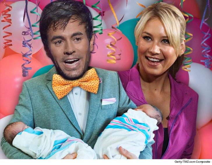 Enrique Iglesias & Anna Kournikova Watch the World Cup With Their Twins