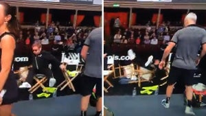 Elton John -- Topples Out of Chair ... AWKWARDLY Recovers (VIDEO)