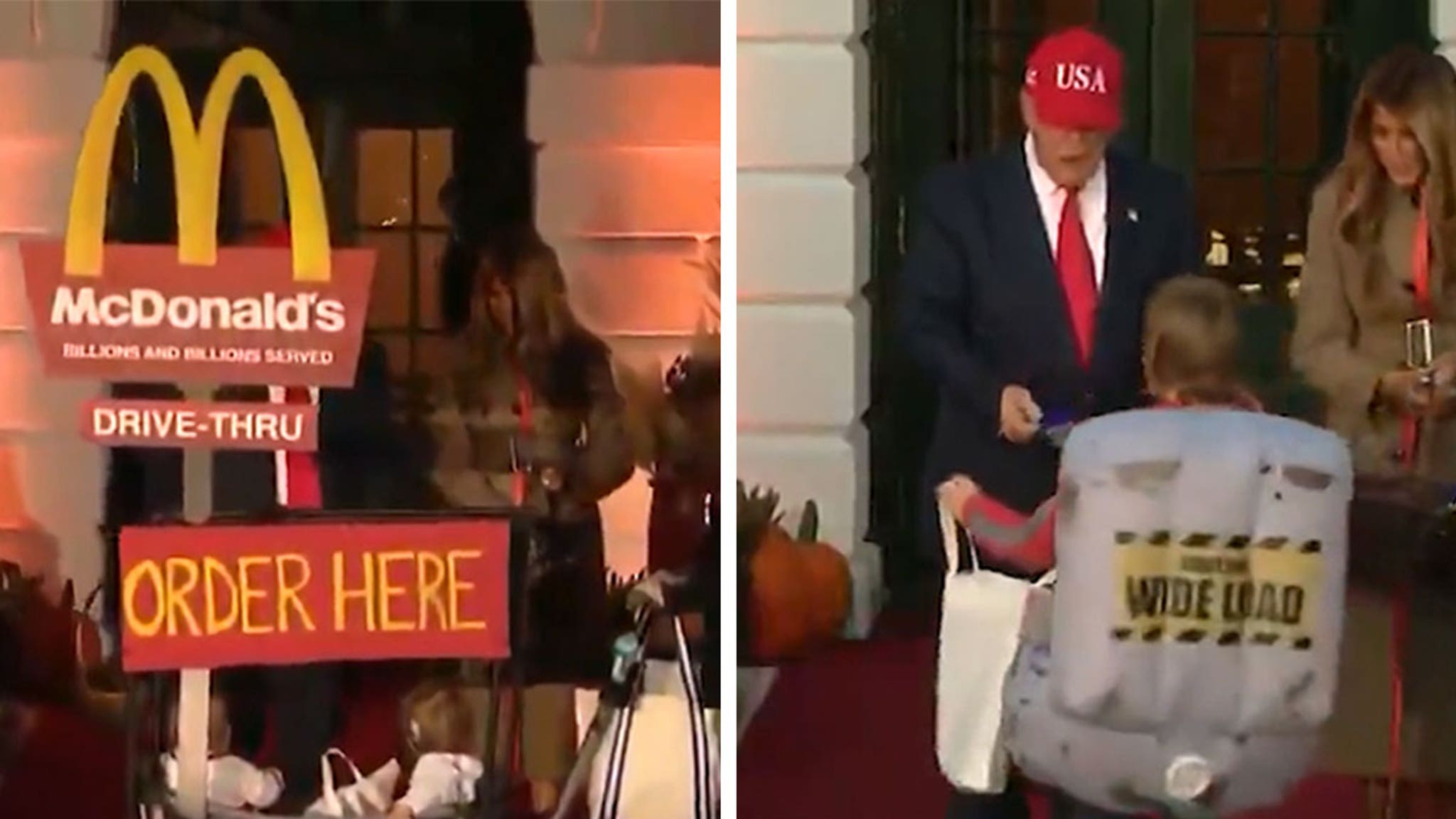 Donald and Melania Trump Hand Out Candy to Kids at White House for Halloween Donald and Melania Trump Hand Out Candy to Kids at White House for Halloween