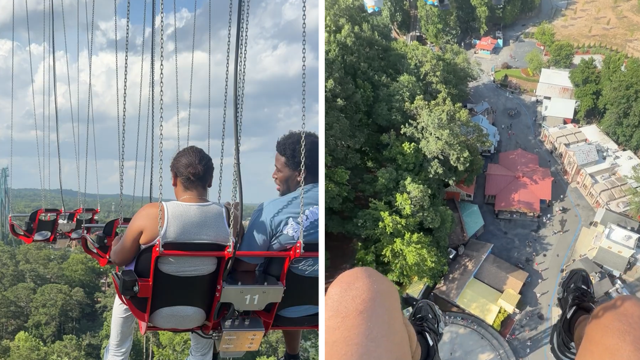Six Flags Ride From Hell! Passengers Stranded 260 Feet Up!