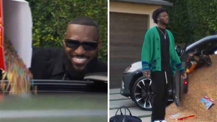 LeBron James Hazes Bronny With Fruity Pebbles Filled Car In New Nike Ad