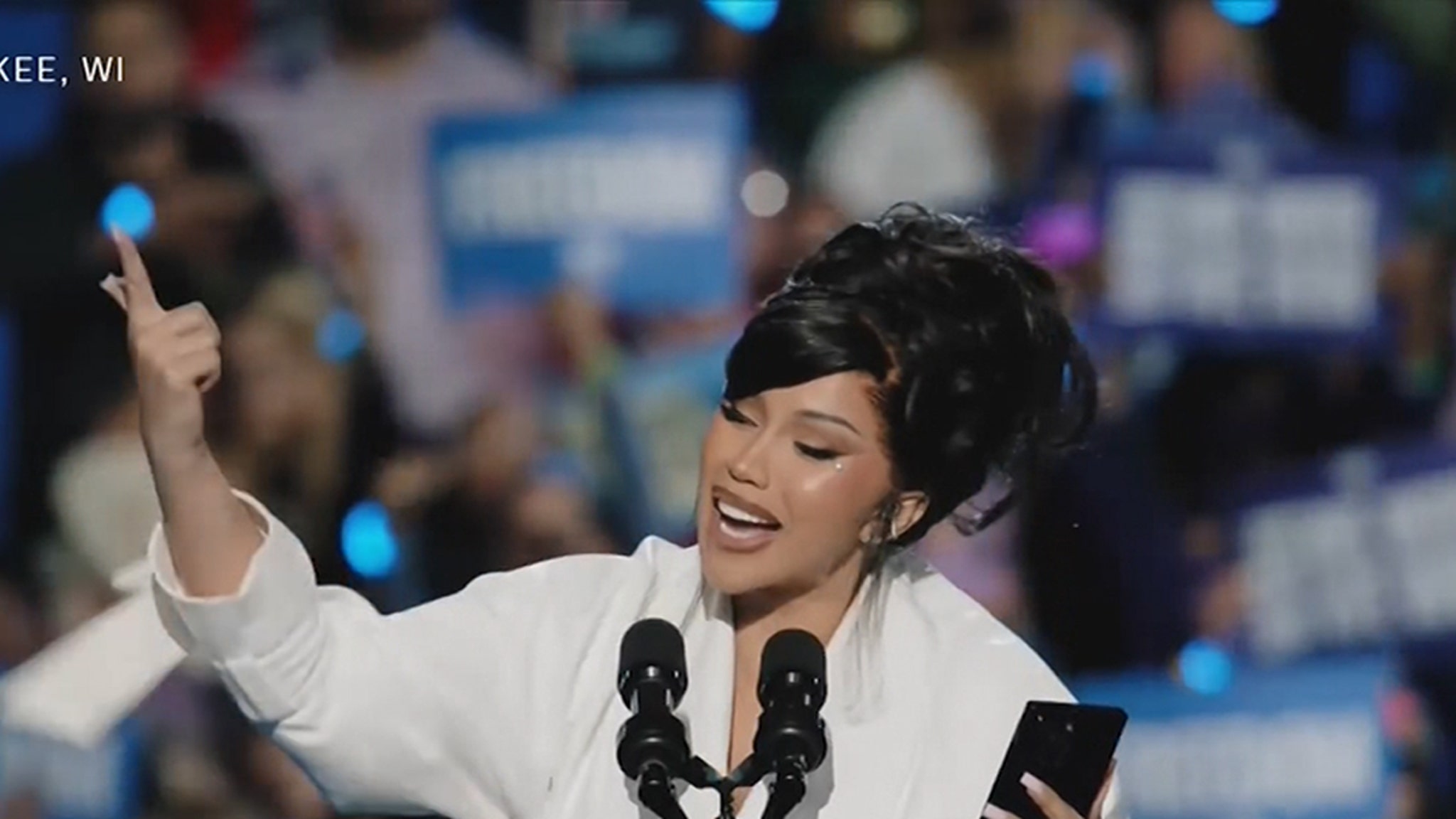 Cardi B Fires ‘Up’ Crowd at Kamala Harris Rally in Milwaukee