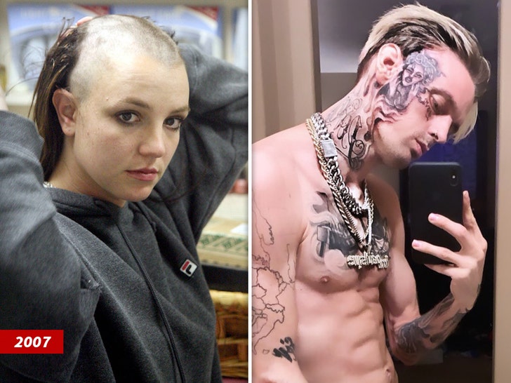 Aaron Carter looks unrecognizable with shaved head and MORE tattoos after  singers split from fiancée Melanie Martin  The Sun