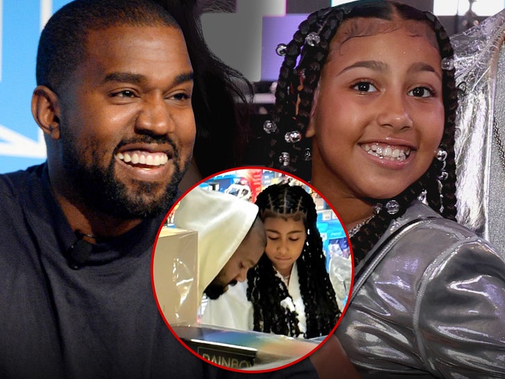 Kanye West Takes Daughter North to Korean Toy Store After 'Vultures' Event