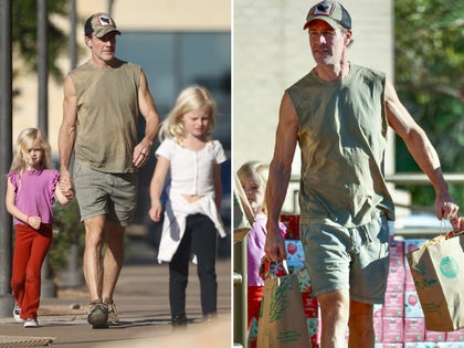 James Van Der Beek Holding Hands With His Two Daughters