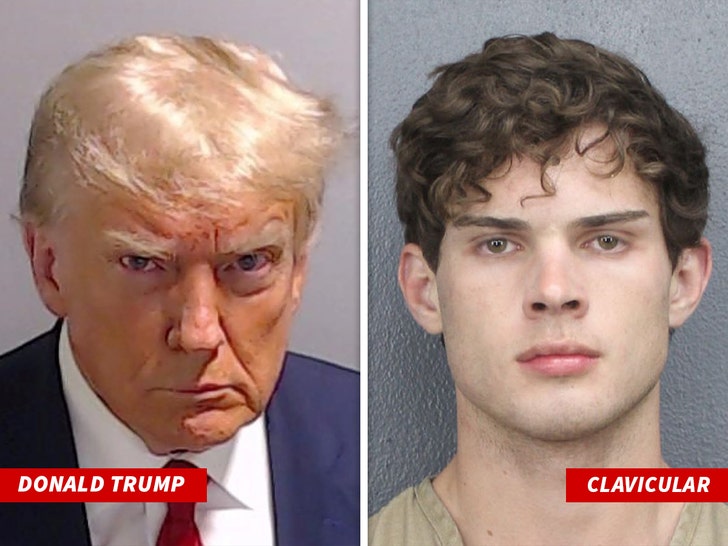 donald trump and clavicular mug shots 1