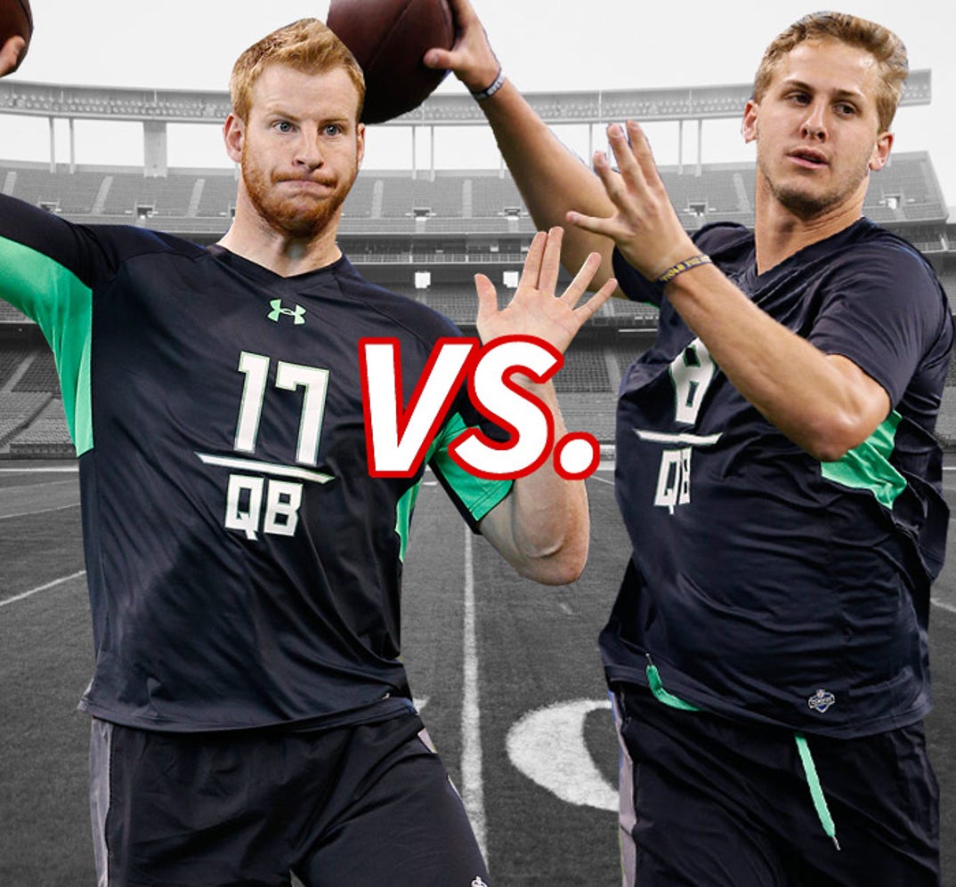 NFL Draft battle: Quarterback Carson Wentz vs. Quarterback Jared Goff