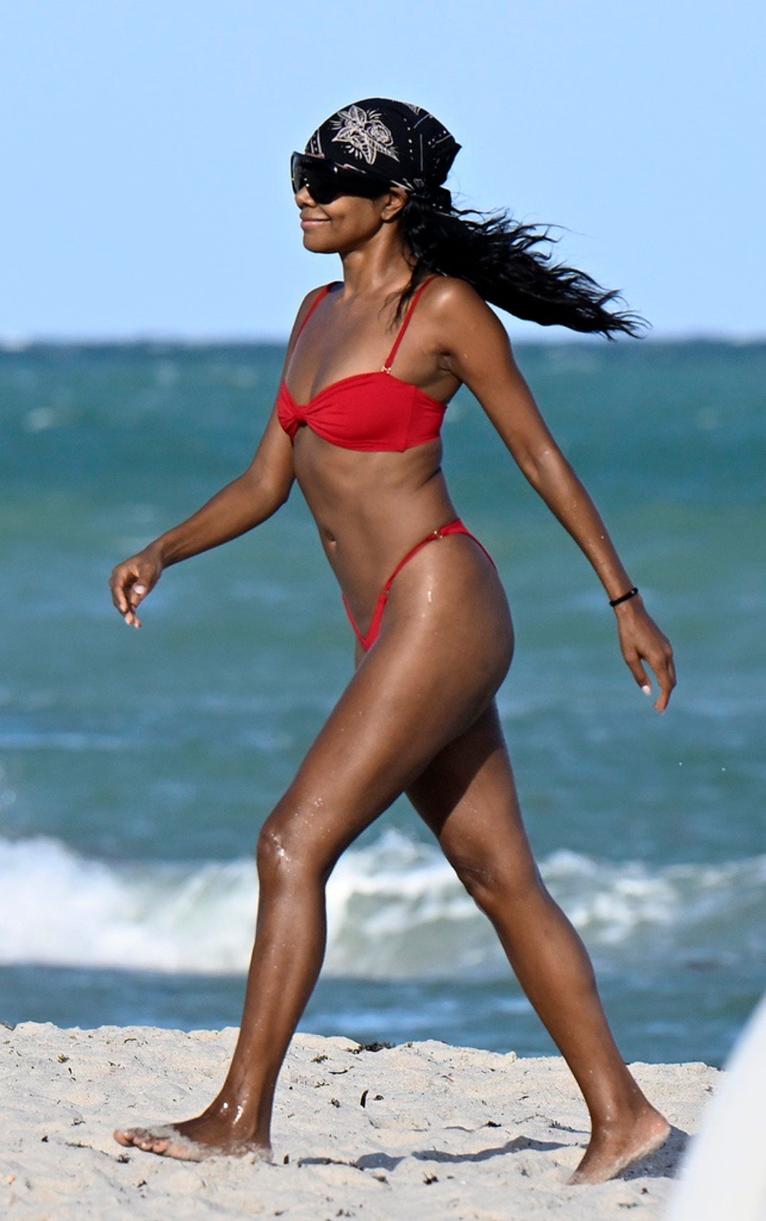 Gabrielle Union Cheeky Red Bikini 6