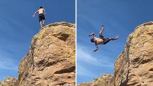 Johnny Manziel Slips and Falls In Failed Cliff Dive, Luckily Not Hurt!