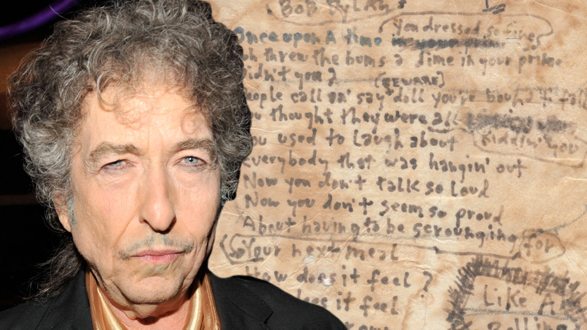 Bob Dylan Lyric Sheets For 'Rolling Stone' and 'Tambourine Man' Up For Sale thumbnail
