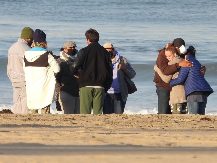 Shad Gaspard's Family and Friends Gather On The Beach