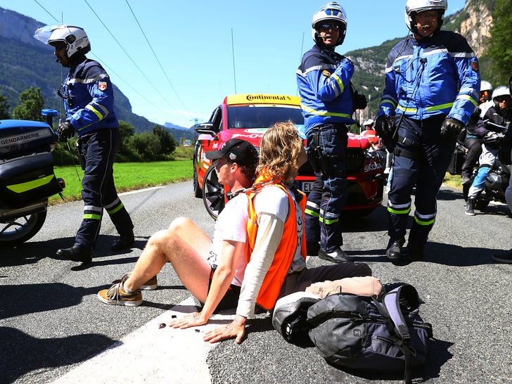 Protesters Take To The Streets Of The Tour De France
