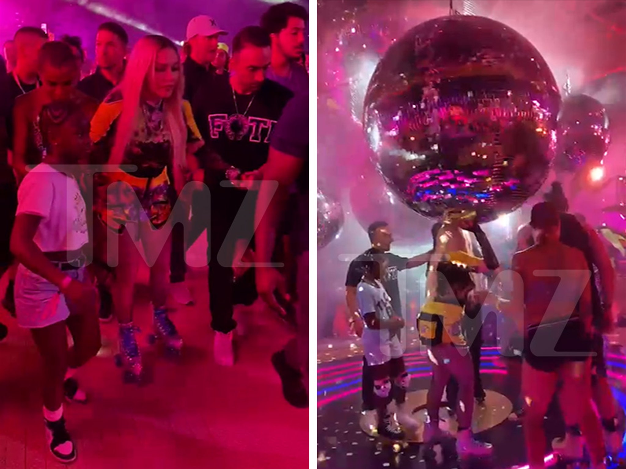 Madonna Roller Skates the Night Away at NYC Disco Party