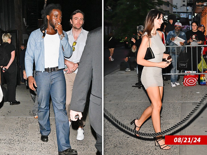 emily ratajkowski and shaboozey arriving to blink twice party getty 1