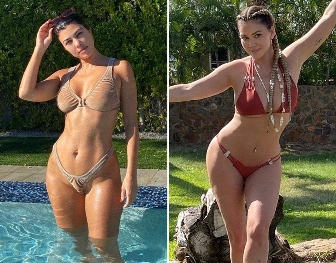 Kourtney Kardashian (41) vs. Shanna Moakler (45) -- Bikini Babes Edition
