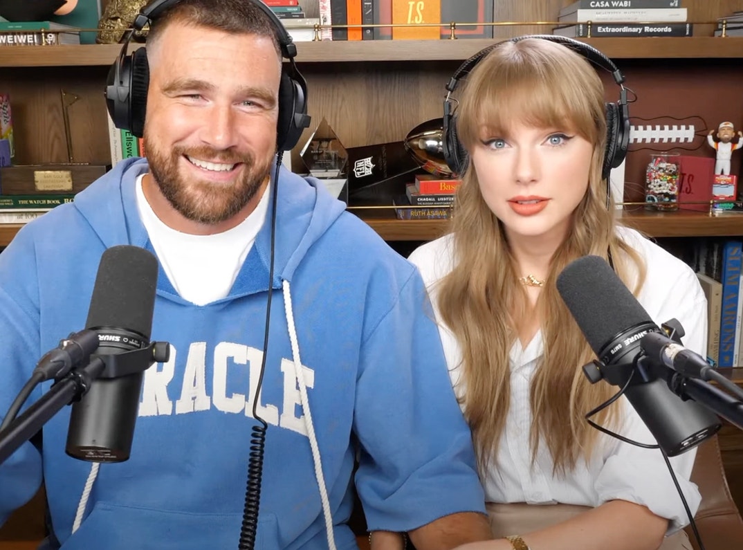 Taylor Swift Travis Kelce Handsy New Heights Podcast 2