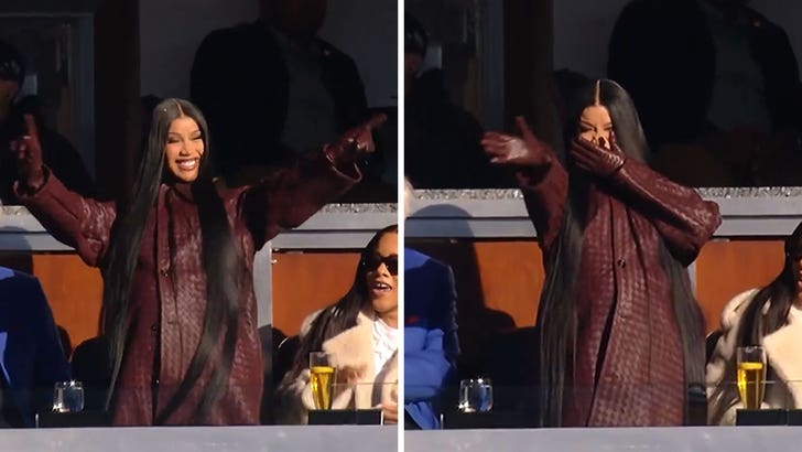 Cardi B Supports Boyfriend Stefon Diggs at New England Patriots Game