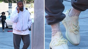 Kanye West Kicked It On Black Friday In Never-Before-Seen Yeezys